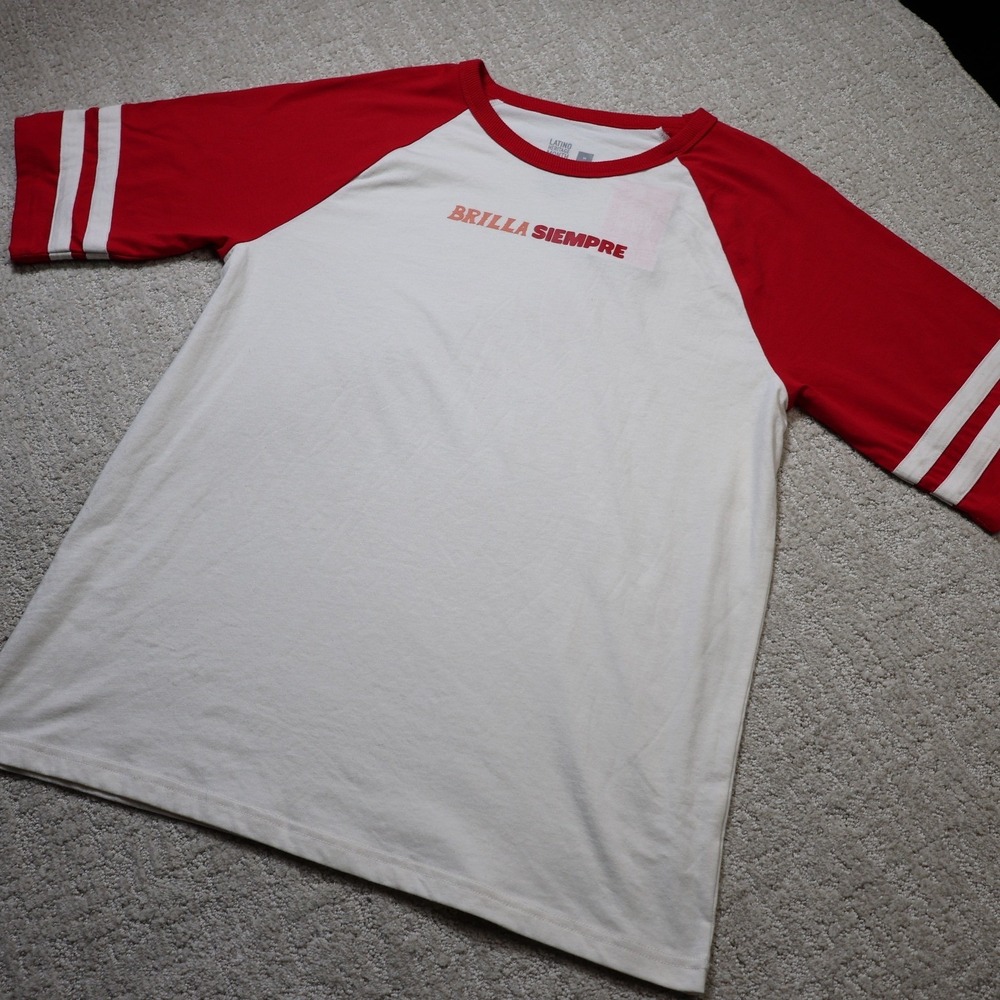 Target Latino Heritage Month Brilla Siempre Raglan Tee Red White Medium W-016